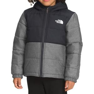 The North Face Kids Puffer Jacket - Reversible Black and Gray